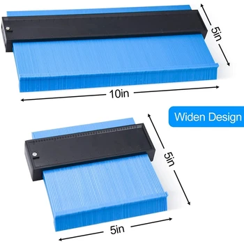 Obris Širino, Obliko Duplicator 2 Kos Profil v Širino 5 cm in 10 Inch Razširitev Obris Podvajanje za Koti(Modra)