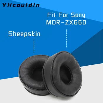 Ovčje kože Earpads za Sony MDR ZX660 MDR-ZX660 Slušalke Accessaries Replacemnt Uho Blazine Blazine Pravega Usnja