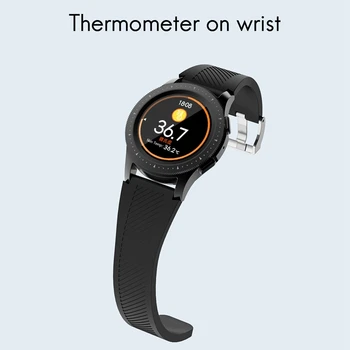 Pametno Merjenje Temperature Zapestnica Telefon Watch Bluetooth Klic Watch Srčni Utrip, Krvni Tlak Uresničevanje Korak Števec