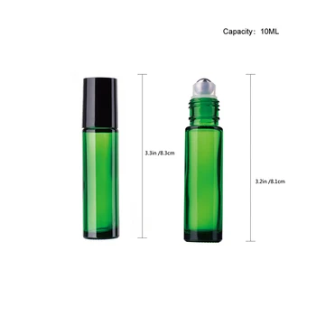 Povratne Steklenice Prenosni Potovalni Kozmetični Posoda 10 ml Steklene Aromaterapija Eterično Olje Valjčni Trak Na Ličila Orodja P20