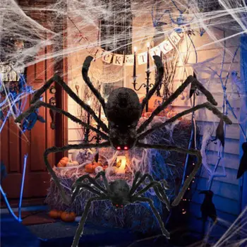 Super velik plišastih pajek, narejene iz žice in plišastih črna in barvna slog za stranke ali halloween okraski 1Pcs 30 cm,50 cm,75 cm