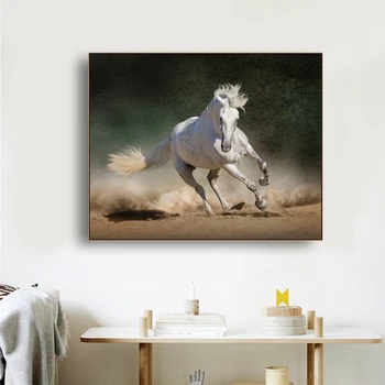 Teče Konj Platno Art Živalskih Wall Art Plakat Slike Za Dnevni Sobi Doma Dekor Steno Platno, Tisk Slikarstvo
