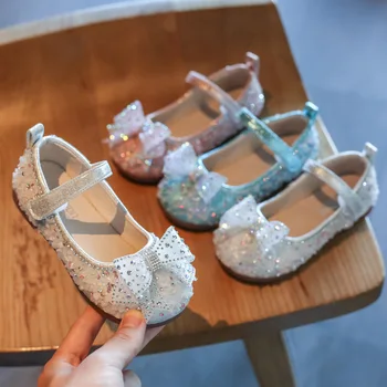 2020 jeseni svetlo diamond otrok sheos lok dekleta baby čevlji mehka podplatom Princesa študent plesne čevlje za malčke otroci priložnostne stanovanj