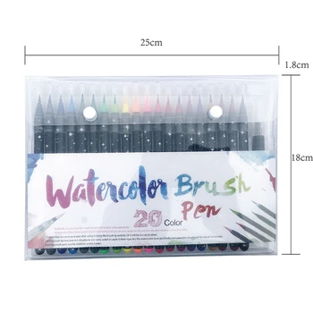 20Pcs/Nastavite Različne Barve Art Določa Akvarel Pero Ustvarjalne Strip Ročno Poslikano Mehka Pen Praktično Slikarske Potrebščine, Določa
