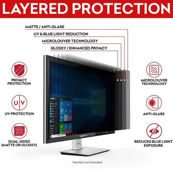 23.6 palčni (522mm*293mm) Privacy Filter Anti-Glare LCD Zaslon Zaščitna folija Za 16:9 Širokozaslonski Računalnik Prenosni RAČUNALNIK Monitorji