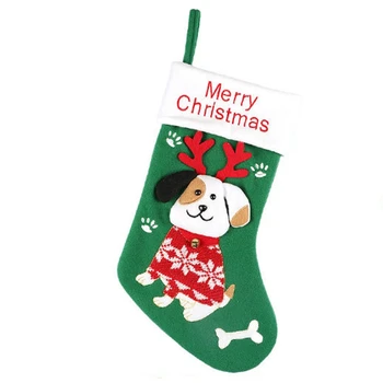 2PC Božične Nogavice, Nogavica Mačka Pes Elk Navidad Novo Leto Candy Bag Božični Okraski, Okraski za novoletne jelke Stranka
