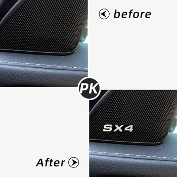 4pcs 3D aluminija zvočnik stereo zvočnik značko emblem Nalepke za Suzuki SX4 S-cross Dodatki Avto Styling