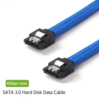 50 CM SATA 3.0 III SATA3 7pin Podatkovni Kabel 6Gb/s SSD Kablov HDD Trdi Disk Data Kabel z Najlon Sleeved Premium Različico(Bela)