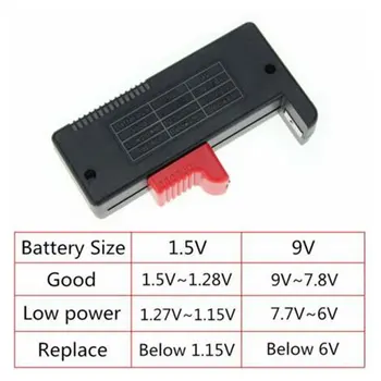 Baterija Volt Tester Univerzalni Tester za Baterije za AA/AAA 9V/1,5 V Gumb Celic C D BT-168D Digitalni LCD Baterije Ravni Testerjev