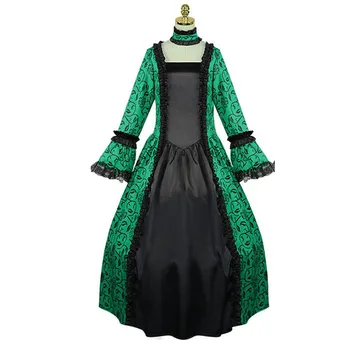Gothic Ženske Mozaik Obleke Z Dolgimi Rokavi Polka Dot Tiskanja Vintage Obleko Čipke Ženski Stranka 2020 Jeseni Dolge Obleke, Moda