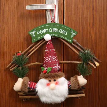 Santa Claus Snežaka Non-woven Božič Garland Okraski Hiša Oblikovan Božič Decors
