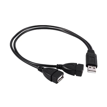 USB 2.0 A Moški 2 Dual USB Ženski Jack Y Razdelilnik Hub Napajalni Kabel, Adapter Kabel