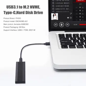 USB3.1 do M. 2 NVME HDD Ohišje NGFF PCIE Tipa C Zunanji Trdi Disk za Namizni RAČUNALNIK