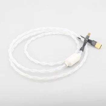 Visoka Kakovost Čistega srebra dekoder hifi vročina USB (A - B) linijo DAC podatkovni kabel 1M usb audio video kabel