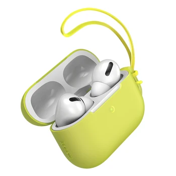 Za AirPods Pro Silikonsko Ohišje z Vrvica za opaljivanje tega Brezžične Bluetooth Slušalke Primeru za Apple Air Stroki Pro Zaščitni Pokrov