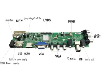 Za LTN170X2-L02 1440X900 plošča LCD TV svetilke Nadzor ler Odbor DVB-T2 HDMI, VGA, USB, AV RF DVB-T, DVB-C 30pin 1driver