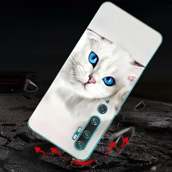 Živali luštna mačka muca Silikonsko Ohišje za Xiaomi Mi POCO X3 NFC M2 X2 9SE 9T CC9 E A3 Opomba 10 Lite 10 ULTRA F2 Pro 5G Mehko Pokrov
